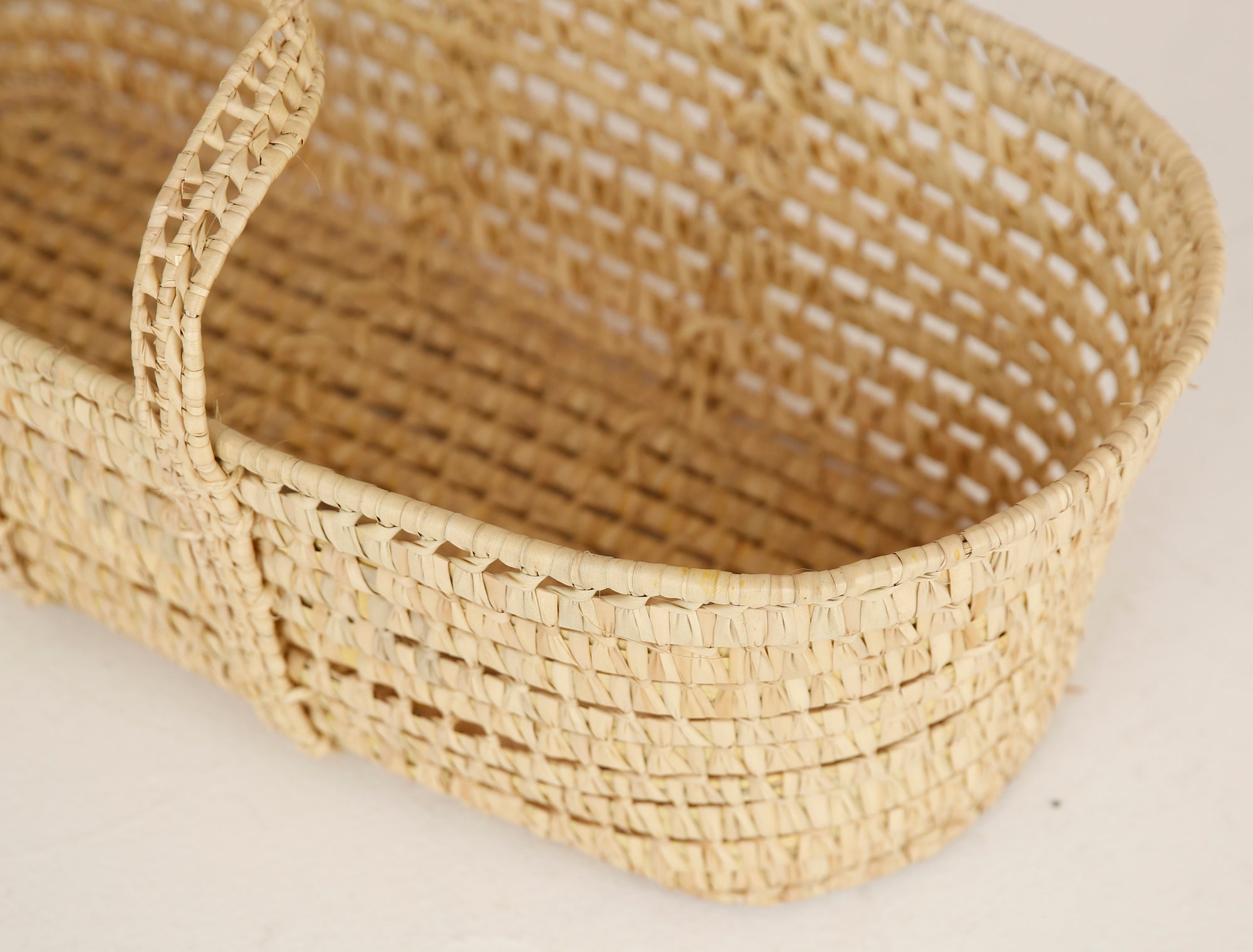 Handwoven Straw Bassinet // Moses Crib