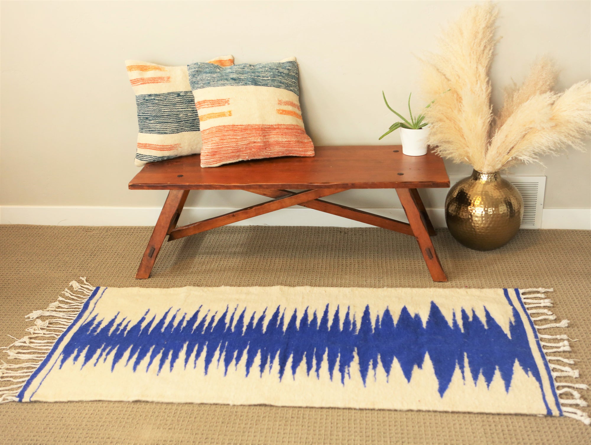 Blue Zebra Kilim Rug