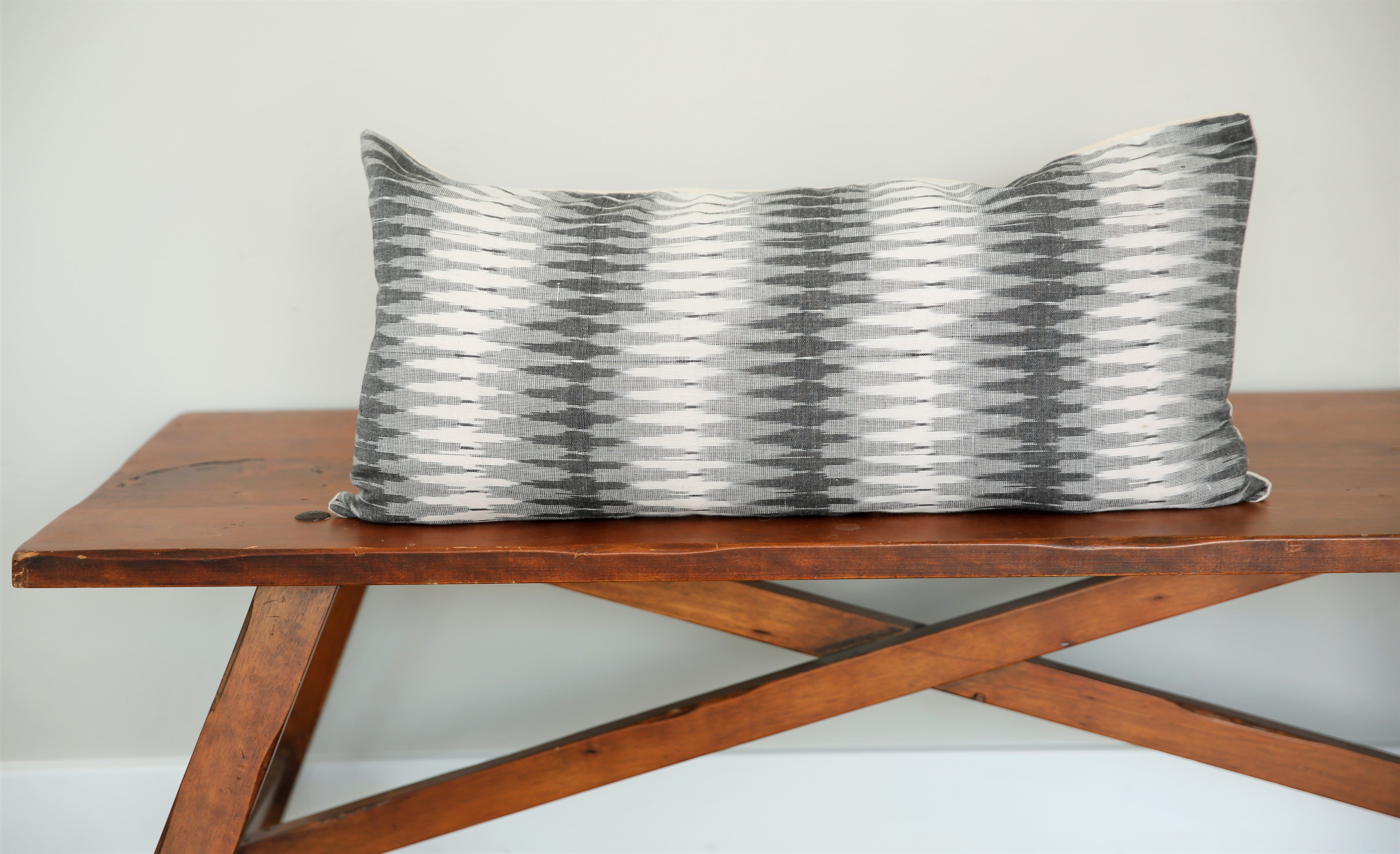 Grey Ikat Pillow